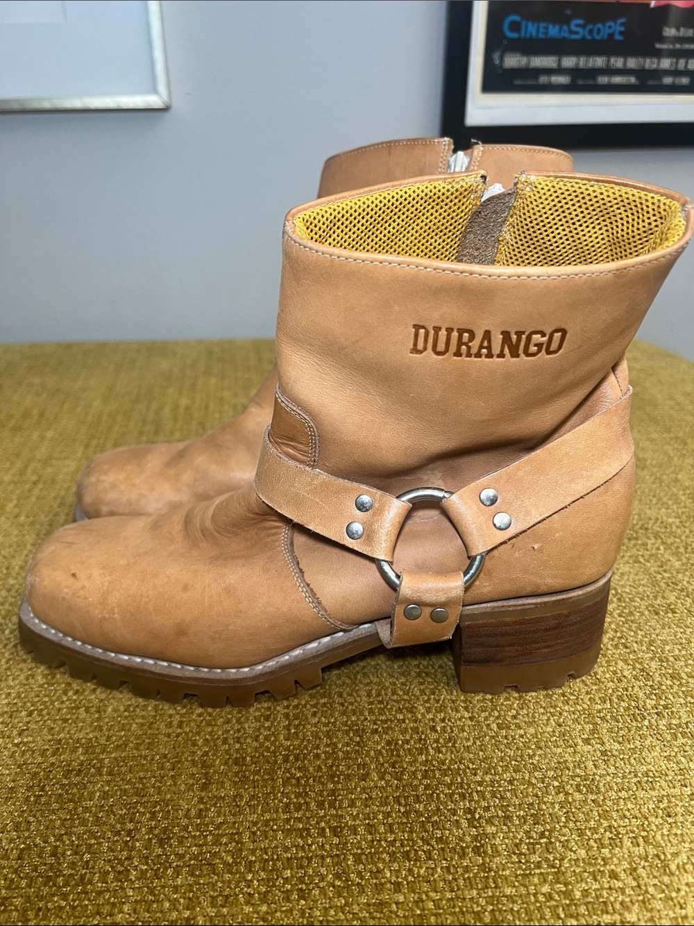 Durango Tan Harness Leather Ankle Boots - Picture 5 of 8